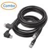 Cable Matters 10Gbps Combo-Pack 90 Degree Cat 6 Ethernet Cable - 10ft, Cat6 Right Angle Ethernet Cable (90Degree + 270 Degree Right-Angle RJ45 Connectors) view 2