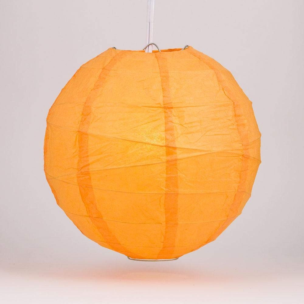 PaperLanternStore.com 16 Inch Orange Irregular Paper Lantern (10 PACK)