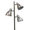 Simple Designs LF2007-BSN Metal 3 Light Tree Floor Lamp, Brushed Nickel view 2