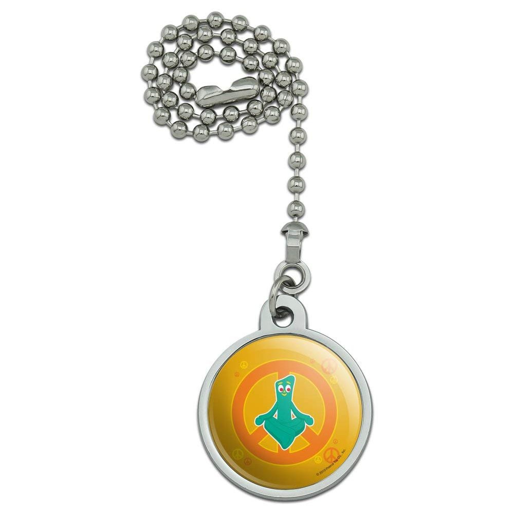 GRAPHICS & MORE Meditating Gumby with Peace Sign Ceiling Fan and Light Pull Chain
