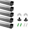 LightingWill Clear LED Aluminum Channel V Shape Corner Mounted 3.3Ft/1M 5 Pack Anodized Black Profile for <12mm 5050 3528 LED Flex/Hard Strip Lights with Covers, End Caps, and Mounting Clips TP-V02B5 view 1