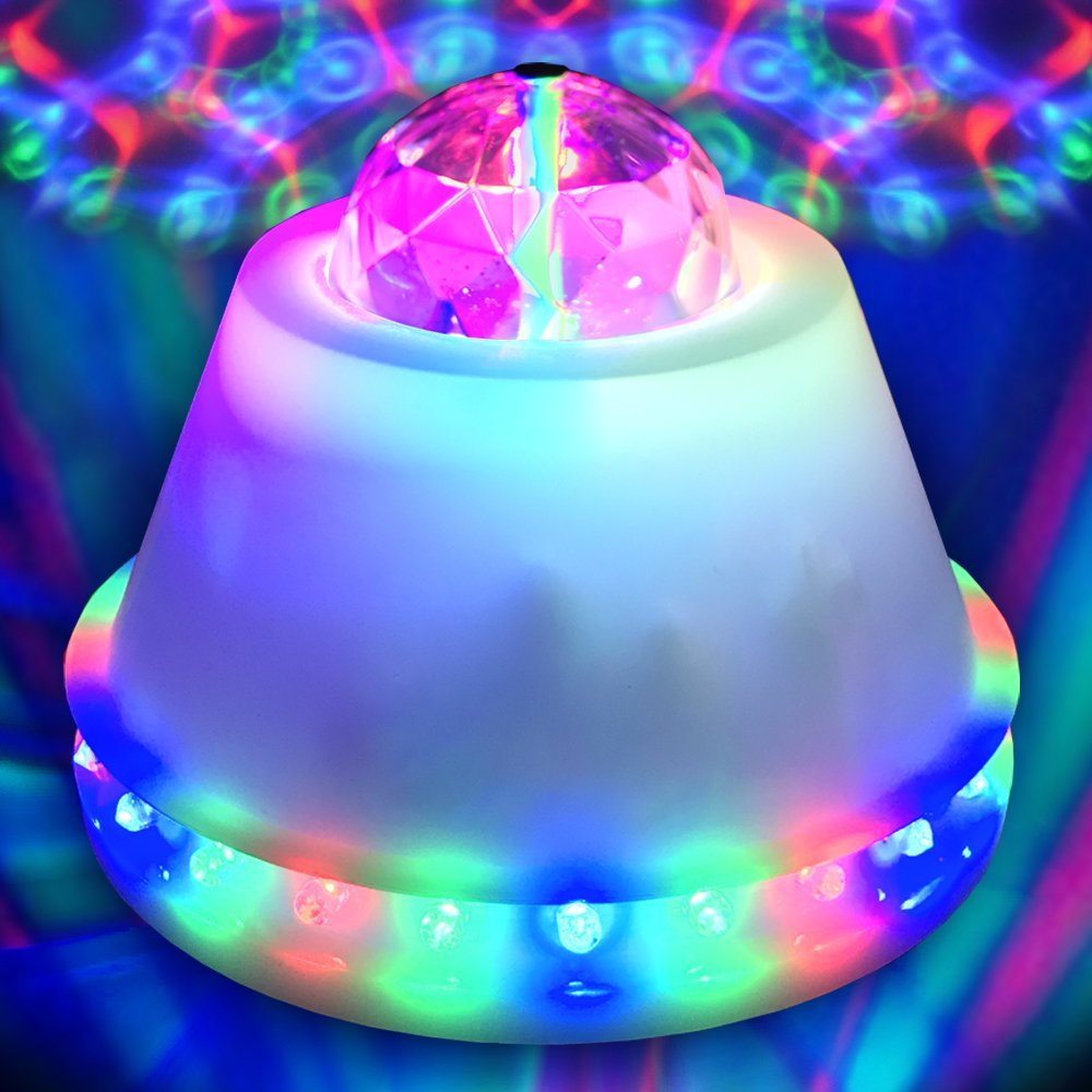 LED Disco Flower Ball Party Light Ships from USA LED RGB Rotating Lamp