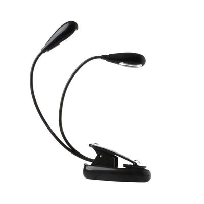 Eutuxia Clip Light with Two Adjustable Light Heads, 3 LED brightness levels, and Strong Firm Clip. Perfect for Book Warms, Garage, Out doors gears, Bed & Piano Stand for whenever you need vision!