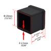 Flyshop Heavy Duty Non-Slip Rubber Leg Tips Square Chair Leg Floor Protectors 20mm x 20mm (13/16" x 13/16") 20pcs Black view 2
