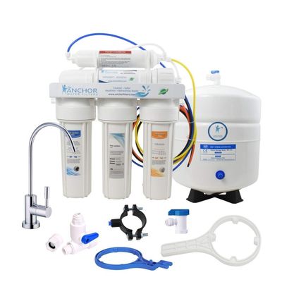 Anchor Elite Series 5-Stage Reverse Osmosis Water Purification System - Under Sink Water Filter - 100 GPD