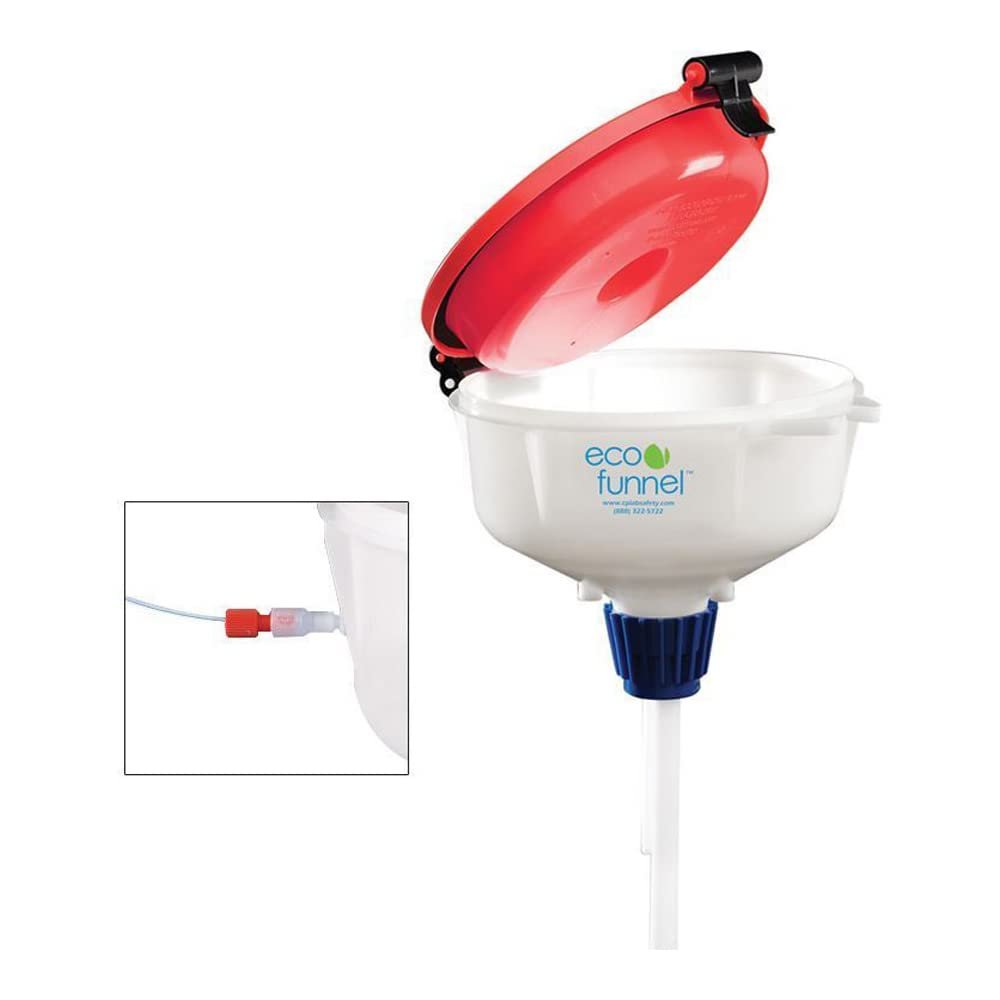 Chemglass CG-1759-A-01, Ecological Funnel, 8" Top Diameter, 38-430 Thread, 1/16" HPLC Fitting, Use CG-1759-10 Waste Container