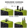 Universal Travel Adapter, Milool All-in-one International Power Adapter with 2.4A Dual USB, European Adapter Travel Power Adapter Wall Charger for UK, EU, AU, Asia Covers 150+Countries (Green) view 2