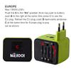 Universal Travel Adapter, Milool All-in-one International Power Adapter with 2.4A Dual USB, European Adapter Travel Power Adapter Wall Charger for UK, EU, AU, Asia Covers 150+Countries (Green) view 4