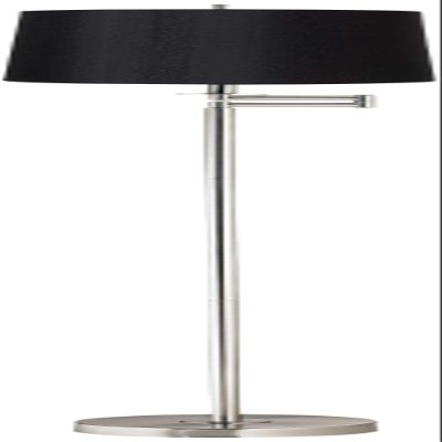 360 Lighting 60 1/2" Tall Black Drum Brushed Nickel Swing Arm Floor Lamp