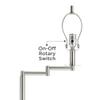 360 Lighting 60 1/2" Tall Black Drum Brushed Nickel Swing Arm Floor Lamp view 2