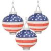 Beistle 3 Piece Light Up American Flag Paper Lanterns For Patriotic Theme 4th Of July Summer Party USA Hanging Decorations view 1