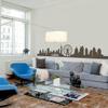 London Skyline Wall Decal Cute Vinyl Wall Sticker England City Wall Decor Wall Graphic Home Art Decoration Black view 2