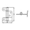 White Water 07435ES Stainless Bi-Fold Door Hinge view 2