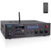 Pyle Wireless Bluetooth Karaoke Amplifier - Home Car Bus Tours 300 Watts 2 Channel Digital Home Audio PA Receiver System 2 Microphone Input Control, FM Radio, USB,12 Volt Power Option - PFA600BU view 1