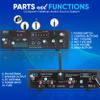 Pyle Wireless Bluetooth Karaoke Amplifier - Home Car Bus Tours 300 Watts 2 Channel Digital Home Audio PA Receiver System 2 Microphone Input Control, FM Radio, USB,12 Volt Power Option - PFA600BU view 2
