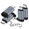 USB C to Micro USB Adapter, (4-Pack) Type C Female to Micro USB Male Convert Connector with Keychain Charge & Data Sync Compatible Samsung Galaxy S7/S7 Edge, Nexus 5/6 and Micro USB Devices(Grey) view 1