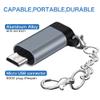 USB C to Micro USB Adapter, (4-Pack) Type C Female to Micro USB Male Convert Connector with Keychain Charge & Data Sync Compatible Samsung Galaxy S7/S7 Edge, Nexus 5/6 and Micro USB Devices(Grey) view 2