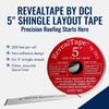 RevealTape by DCI - 5" Reveal Shingle Layout Tape, 200ft Non-Adhesive Roll - Roofing Layout Tape for Roof Valleys, Dormers & Skylights - Accurate Chalk Line Guide for Shingle Installation view 2