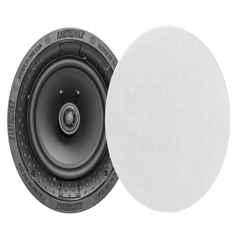 Earthquake Sound R800 8" in Ceiling Speakers(Pair) with Magnetic Paintable Grill