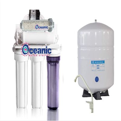 6 Stage Alkaline Reverse Osmosis Drinking Water Filtration System 100 GPD | Permeate Pump, RO pH Alkaline Mineral Filter, Tank