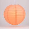PaperLanternStore.com 12 Inch Peach Even Ribbing Round Paper Lantern (10 PACK) view 1