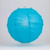 PaperLanternStore.com 8 Inch Turqouise Irregular Ribbed Paper Lantern (10 PACK) view 1