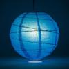 PaperLanternStore.com 8 Inch Turqouise Irregular Ribbed Paper Lantern (10 PACK) view 2