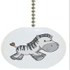 Baby Zebra Running Ceramic Fan Pull view 1