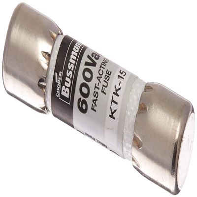 Cooper Bussmann BP/KTK-15 Type KTK Fast Acting Fuse, Carded by Cooper Bussmann