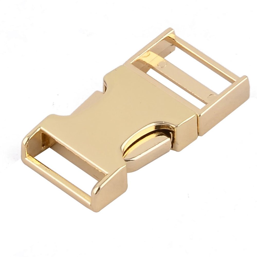 uxcell Metal Flat Belt Strap Bag Side Quick Release Buckle Gold Tone