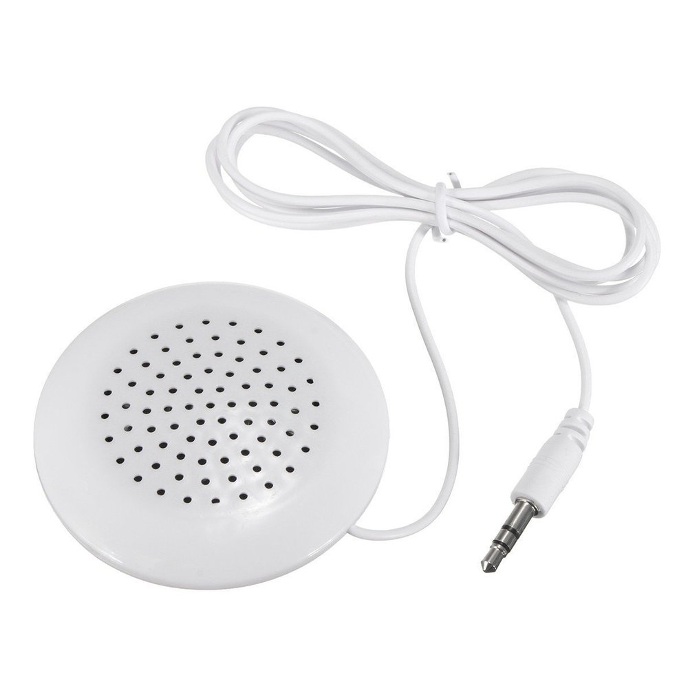 GHMZ Mini Speaker, Portable White 3.5mm Mini Pillow Speaker for MP3 MP4 Player iPhone iPod Touch CD Radio