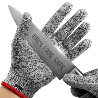 NoCry Premium Cut Resistant Gloves Food Grade  100% Food Safe  Level 5 Meat Cutting Glove for Chefs & Butchers  Perfect Mandoline Glove or Oyster Shucking Gloves with Superior Comfort & Dexterity