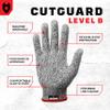 NoCry Premium Cut Resistant Gloves Food Grade  100% Food Safe  Level 5 Meat Cutting Glove for Chefs & Butchers  Perfect Mandoline Glove or Oyster Shucking Gloves with Superior Comfort & Dexterity view 2