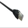 CERRXIAN RJ45 Male to Female LAN Ethernet Network Cat 5e Panel Mount Cable (Black)(1m) view 3