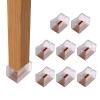 Andux 8Pcs/Set Rectangle Bottom Silicone Wood Floor Protectors Chair Leg Caps Furniture Feet Pads Table Covers Anti-Slip Prevent Scratches Clear GJZJD-01 (15#) view 1