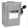 SQUARE D D322NRB 15 HP, 240 VAC, 3 Poles, 60A, Bolt-ON Provision, FUSIBLE, General Duty, NEMA 3R, Neutral Factory Installed, Safety Switch view 1