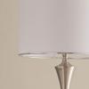 Kings Brand 68" Brushed Nickel With White Fabric Shade Floor Lamp view 2