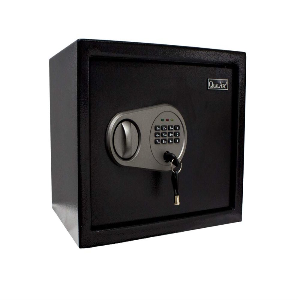 Qualarc NOCH-25EL Electronic Digital Home and Office Security Solid Steel Safe with Keypad Lock .5 Cubic Feet, 5 cu'