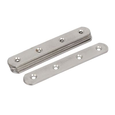 uxcell 5pcs 125mmx20mmx3mm Half Round End Flat Fixing Mending Plates