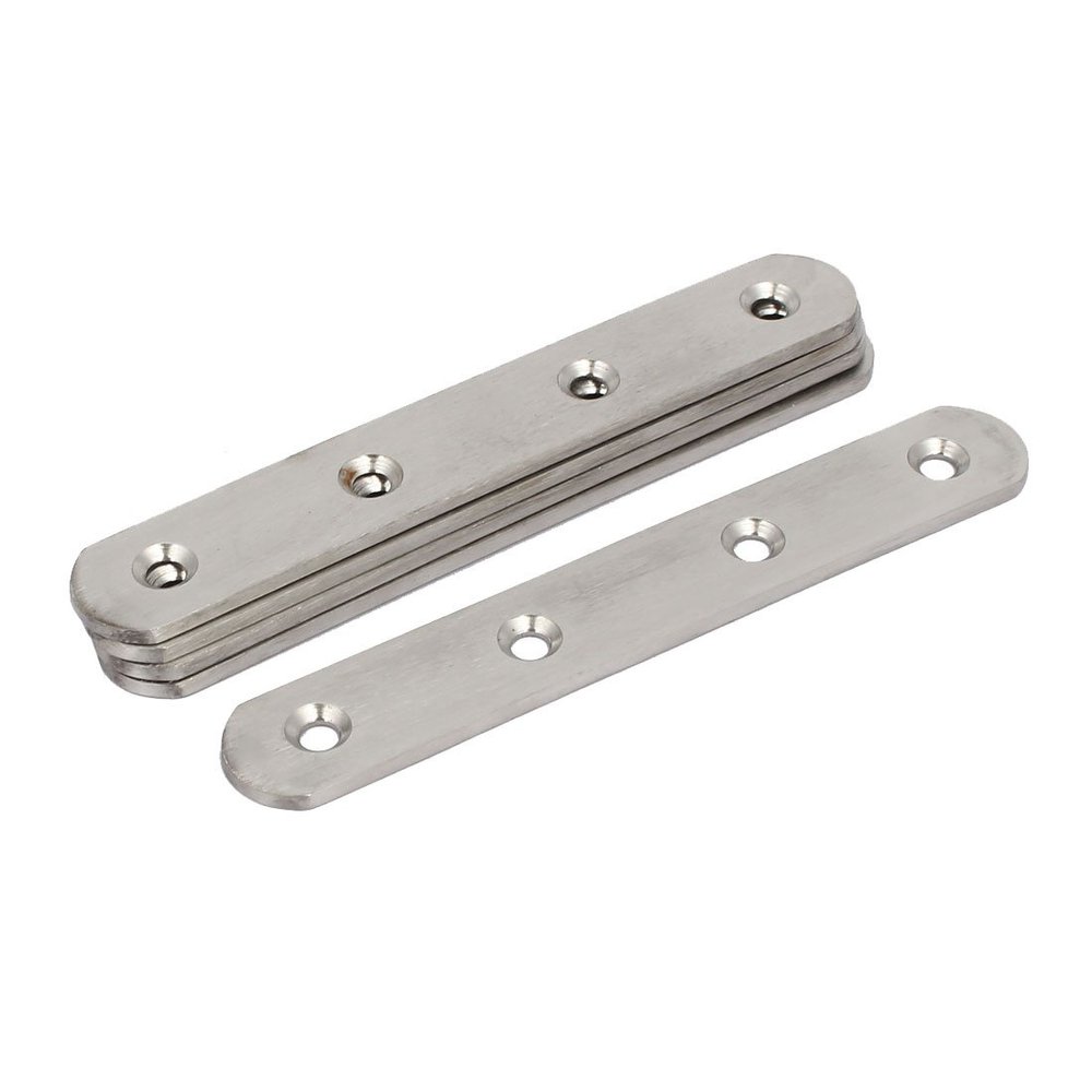 uxcell 5pcs 125mmx20mmx3mm Half Round End Flat Fixing Mending Plates