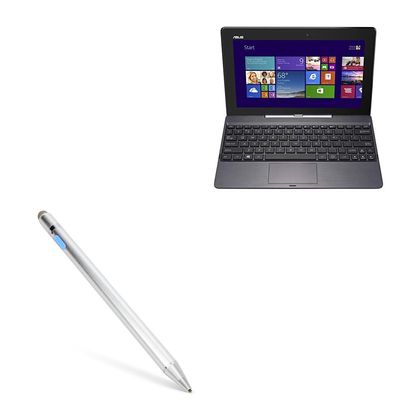 BoxWave Stylus Pen Compatible with ASUS Transformer Book T100 - AccuPoint Active Stylus, Electronic Stylus with Ultra Fine Tip - Metallic Silver