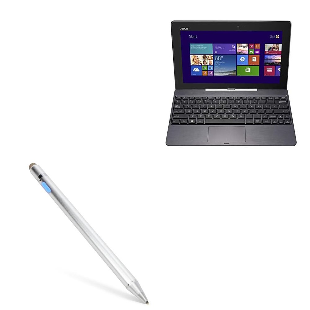 BoxWave Stylus Pen Compatible with ASUS Transformer Book T100 - AccuPoint Active Stylus, Electronic Stylus with Ultra Fine Tip - Metallic Silver