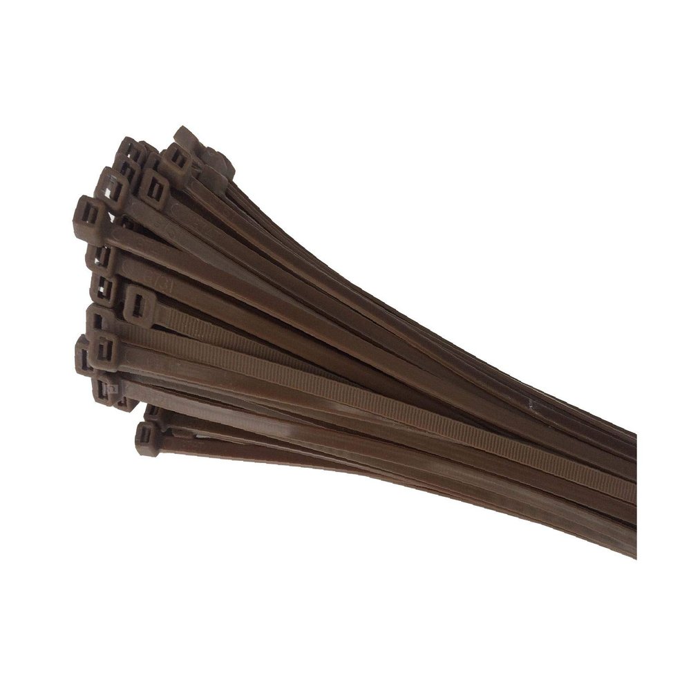100 x Brown Nylon Cable Ties 300 x 4.8mm / Extra Strong Zip Tie Wraps
