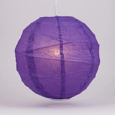 Quasimoon PaperLanternStore.com 8 Inch Purple Irregular Paper Lantern (10 Pack)