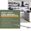 Floating Shelf Bracket - 32 Hidden Shelf Brackets, 150 LB Weight Capacity, Supports Wall Mounted Floating Shelves of Any Length, 3/4 Inch Industrial Solid Steel Support Rods Walnut Wood Works view 2