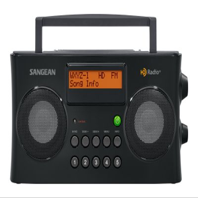 Sangean All in One Portable HD AM/FM Dual Alarm Clock Radio with Large Easy to Read Backlit LCD Display