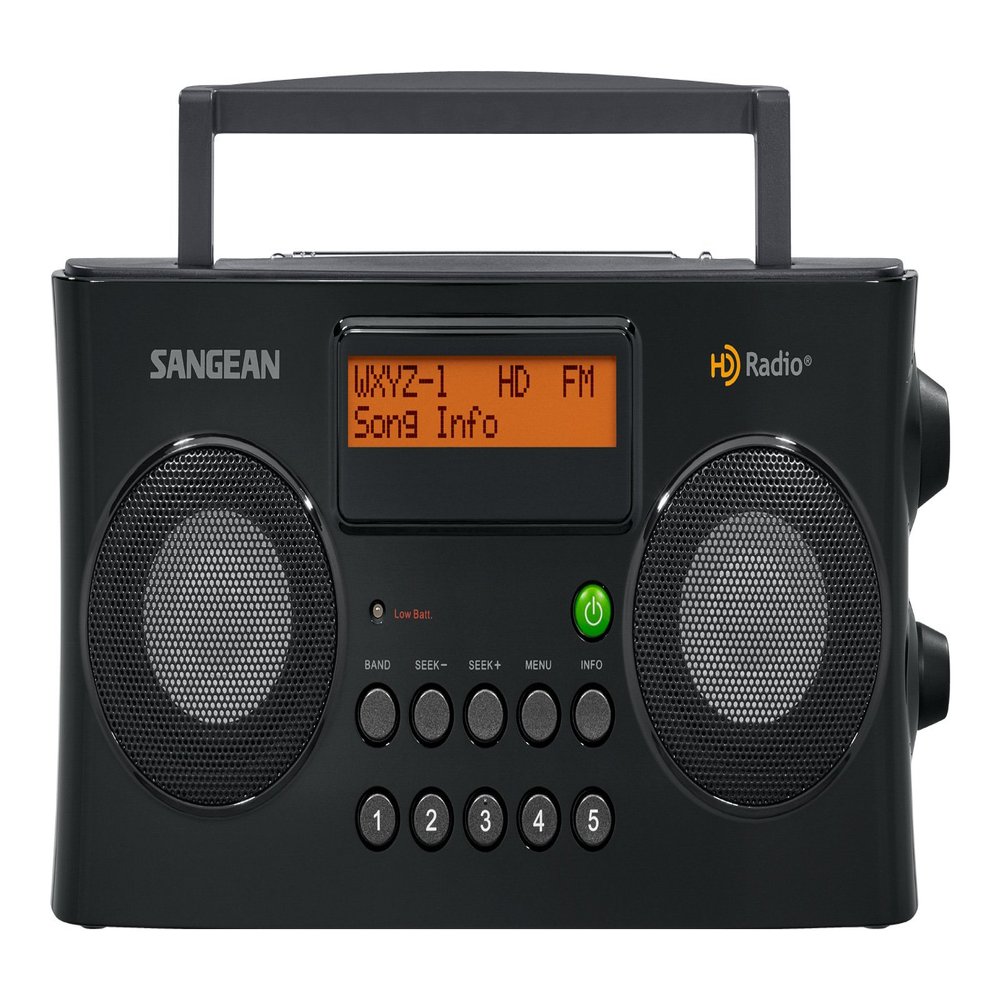 Sangean All in One Portable HD AM/FM Dual Alarm Clock Radio with Large Easy to Read Backlit LCD Display