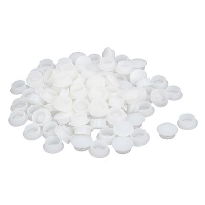 uxcell 100Pcs 12mm Dia Hole Screw Type Plastic Cap Covers White for Home
