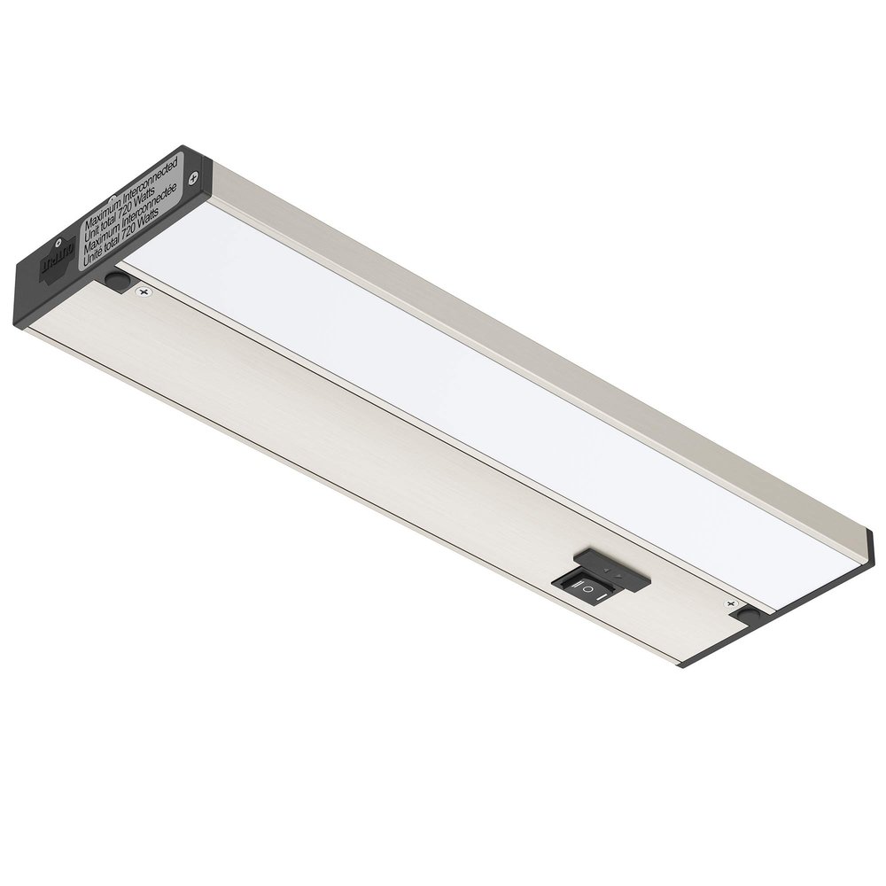 GETINLIGHT 12-Inch 3-CCT LED Under Cabinet Light, Hardwired/Plug-in, Nickel