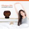 Plemo Natural Himalayan Salt Lamp with Genuine Wood Base in Classic Round Metal Basket with Dimmable Cord and Luxury Gift Box view 2
